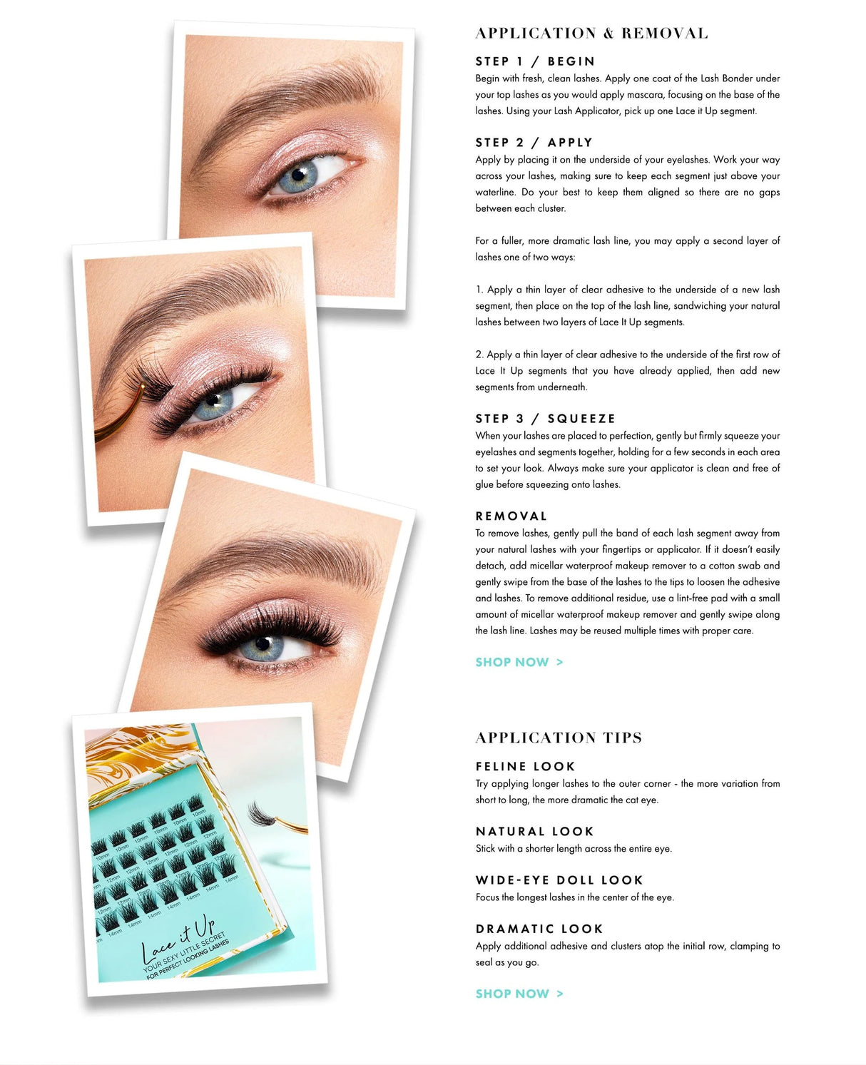Lace it Up™ DIY Vegan Segment Lashes – Nude Natural Volume