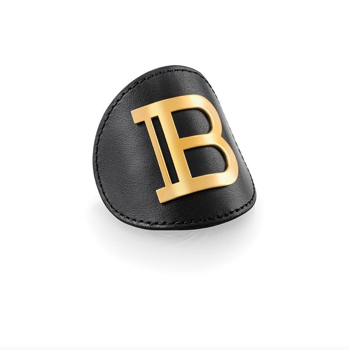 Balmain Limited Edition Genuine Leather Hair Clip Gold B