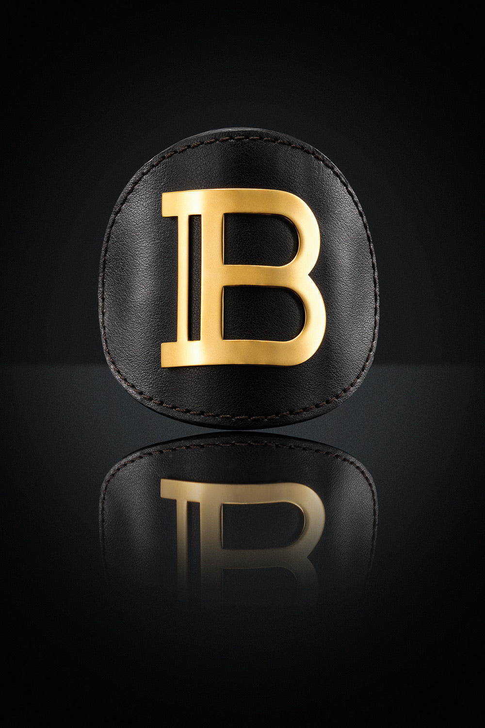Balmain Limited Edition Genuine Leather Hair Clip Gold B