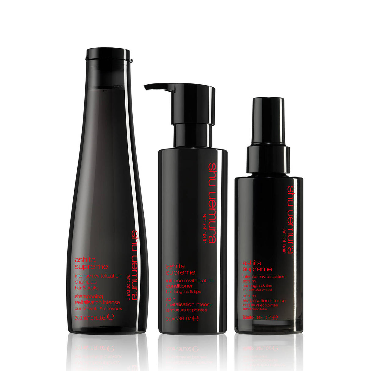 Ashita Supreme Smoothing Haircare Set - Shampoo, Conditioner & Serum