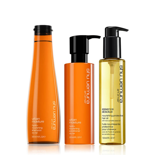 urban moisture hydrating haircare set - Shampoo, Balsam & Hårolje