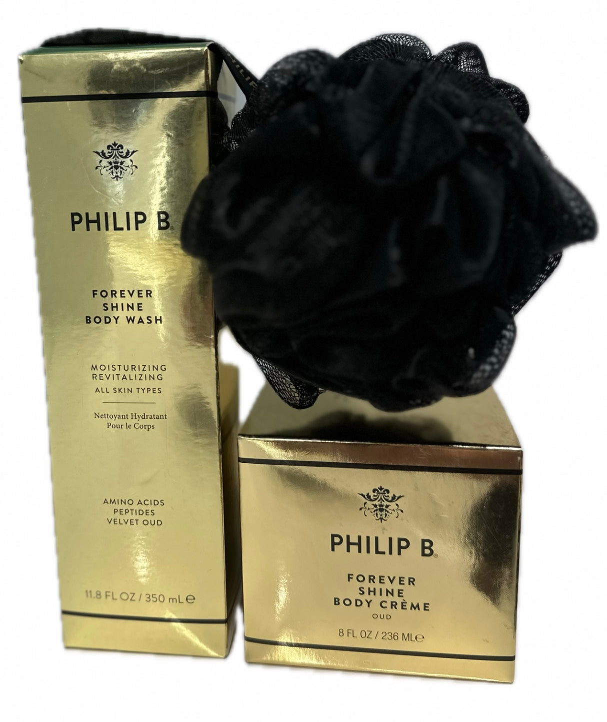 Forever Shine Body Collection - Body wash, Body Creme og Bade Spounge