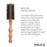 Round Hairbrush (Medium 55mm), with duster bag.