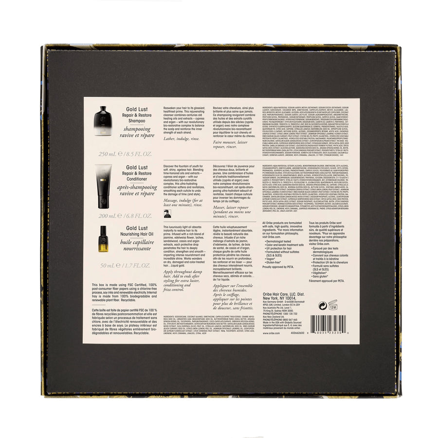 Oribe Gold Lust Collection Set (shampoo250ml, conditioner200ml & hårolje50ml)