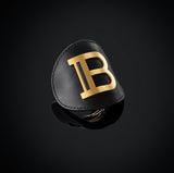 Balmain Limited Edition Genuine Leather Hair Clip Gold B
