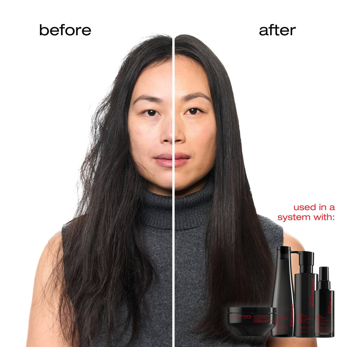 Ashita Supreme Smoothing Haircare Set - Shampoo, Conditioner & Serum